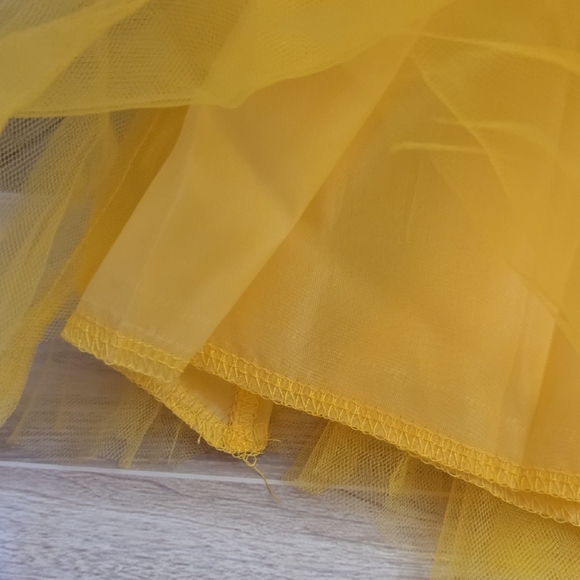 Girls Bright Yellow Ballet Mesh Tutu for Dance Halloween Costume Birthday Party - Picture 6 of 7